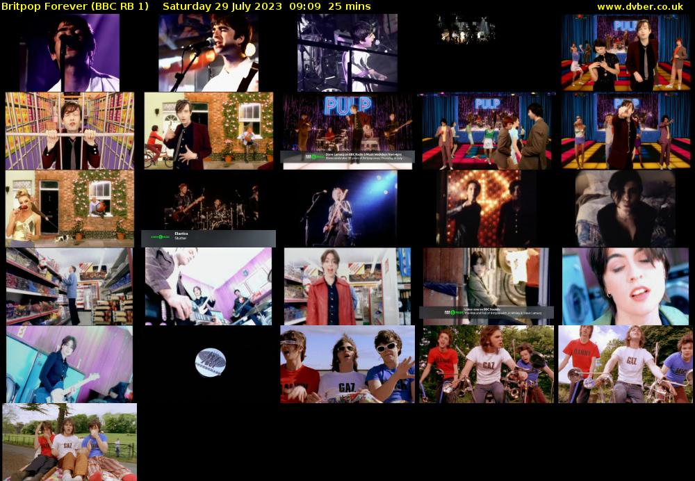 Britpop Forever (BBC RB 1) Saturday 29 July 2023 09:09 - 09:34