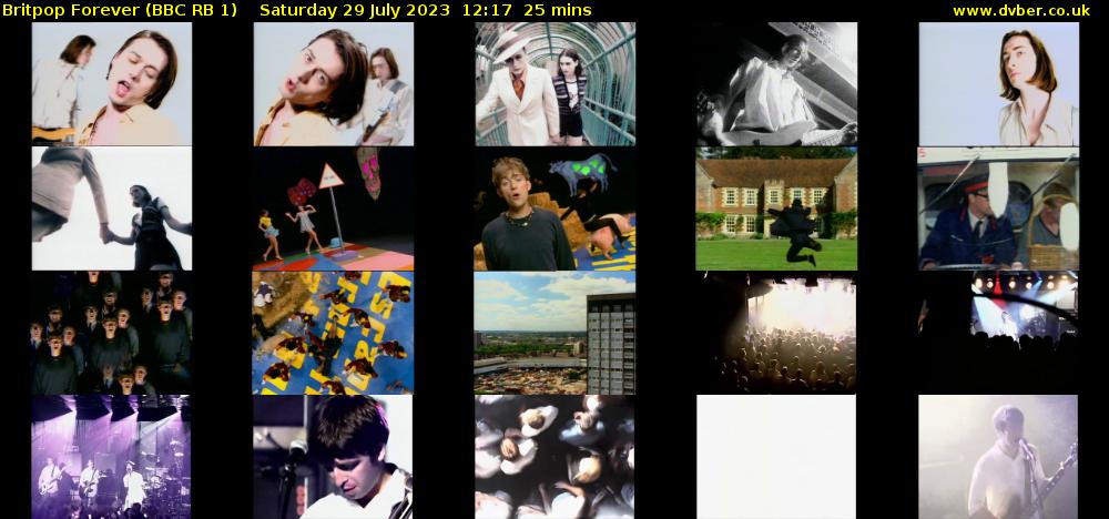 Britpop Forever (BBC RB 1) Saturday 29 July 2023 12:17 - 12:42
