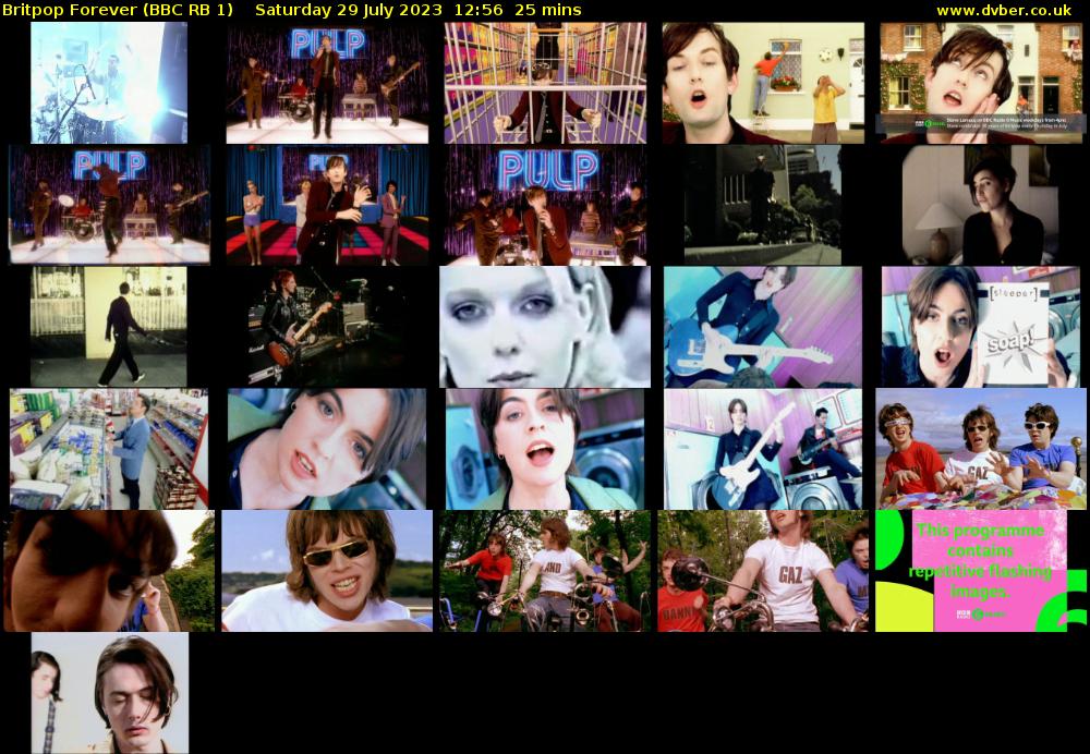 Britpop Forever (BBC RB 1) Saturday 29 July 2023 12:56 - 13:21