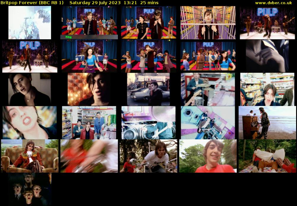 Britpop Forever (BBC RB 1) Saturday 29 July 2023 13:21 - 13:46