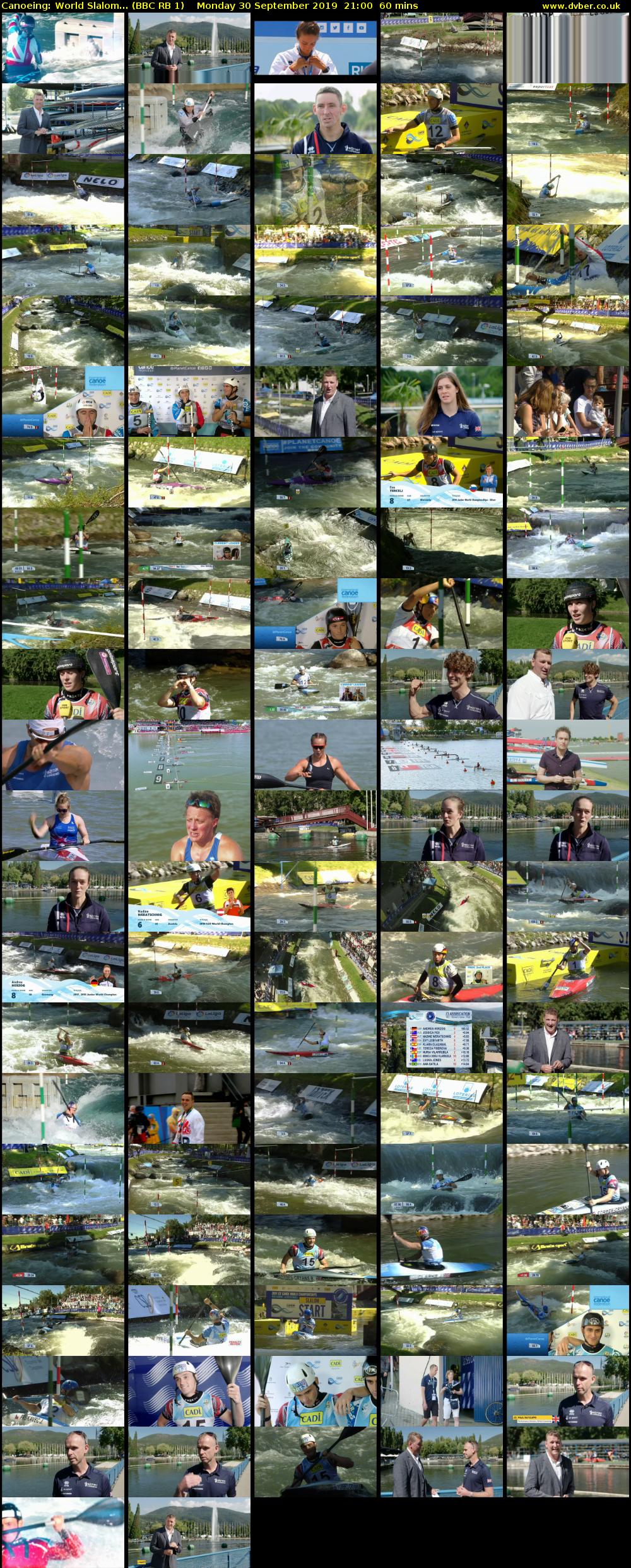 Canoeing: World Slalom... (BBC RB 1) Monday 30 September 2019 21:00 - 22:00