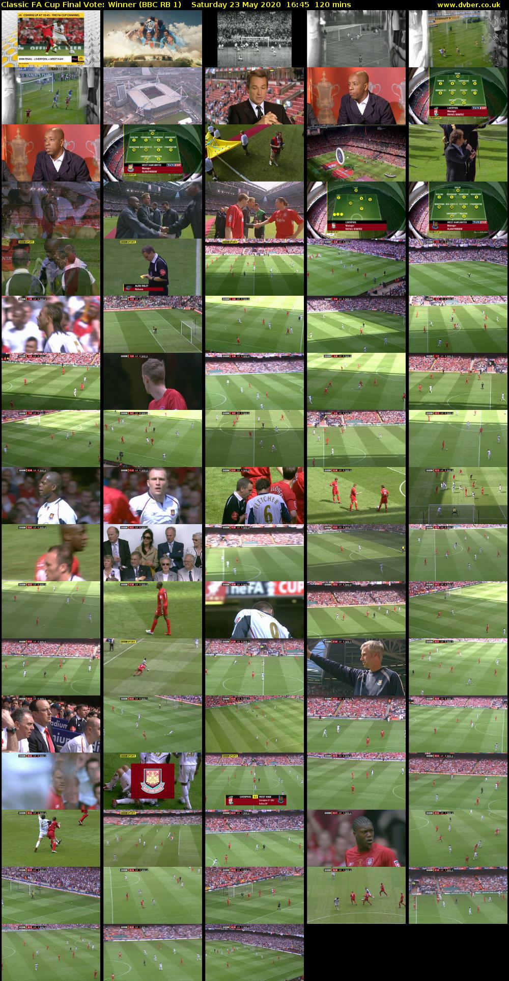 Classic FA Cup Final Vote: Winner (BBC RB 1) Saturday 23 May 2020 16:45 - 18:45