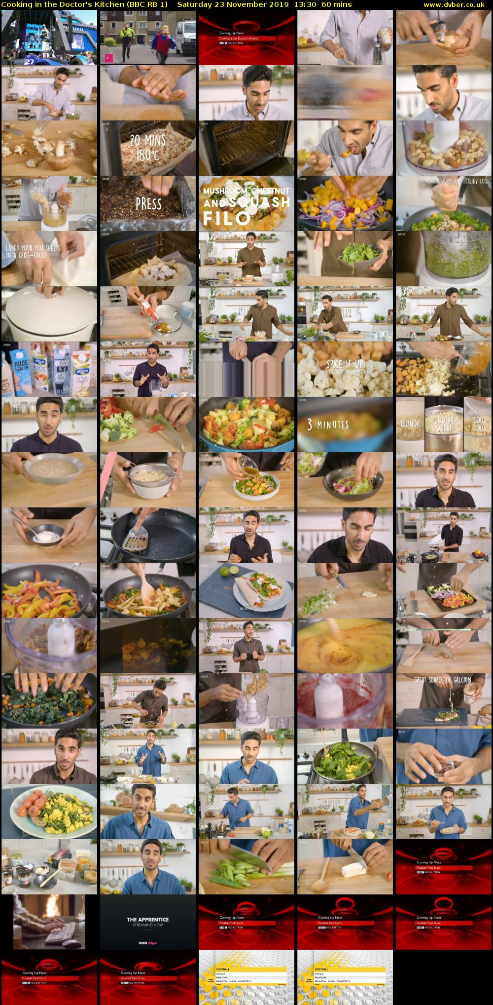Cooking in the Doctor's Kitchen (BBC RB 1) Saturday 23 November 2019 13:30 - 14:30