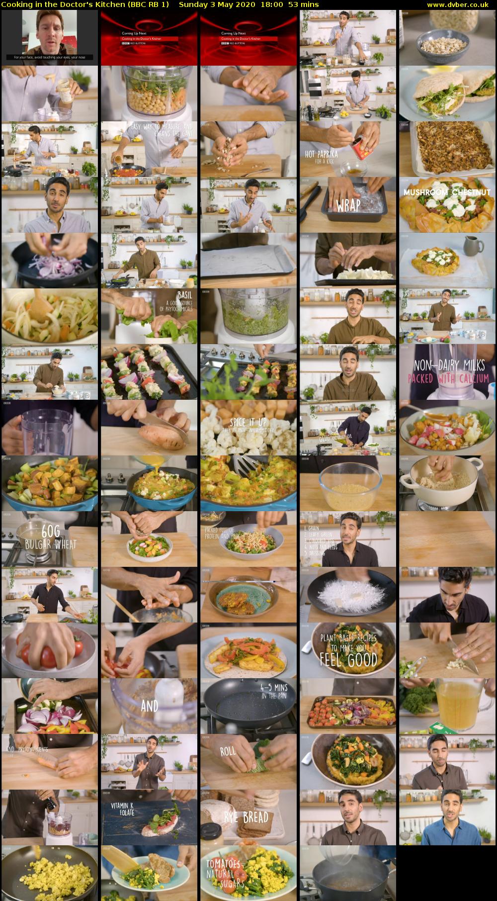 Cooking in the Doctor's Kitchen (BBC RB 1) Sunday 3 May 2020 18:00 - 18:53