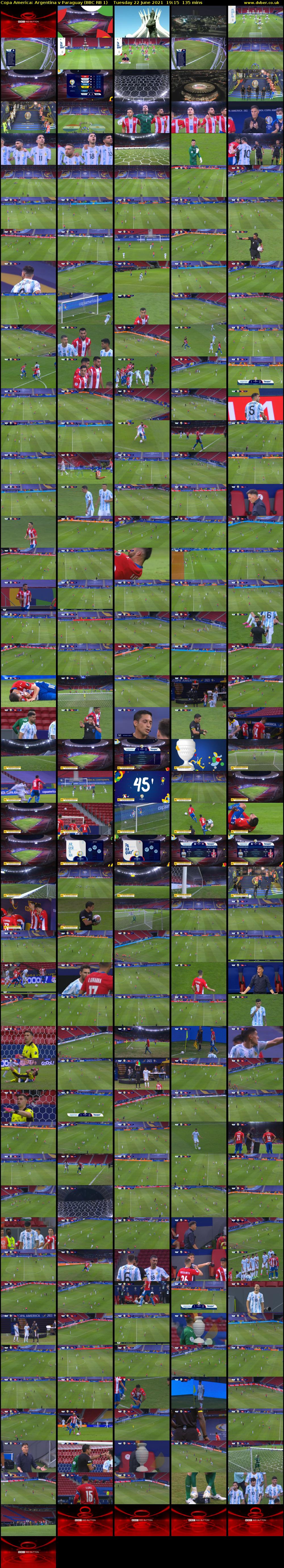 Copa America: Argentina v Paraguay (BBC RB 1) Tuesday 22 June 2021 19:15 - 21:30