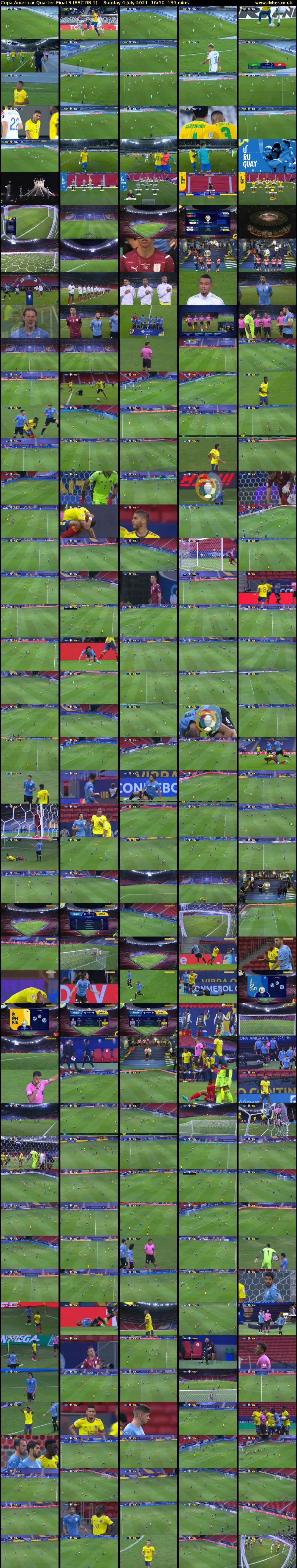 Copa America: Quarter-Final 3 (BBC RB 1) Sunday 4 July 2021 16:50 - 19:05