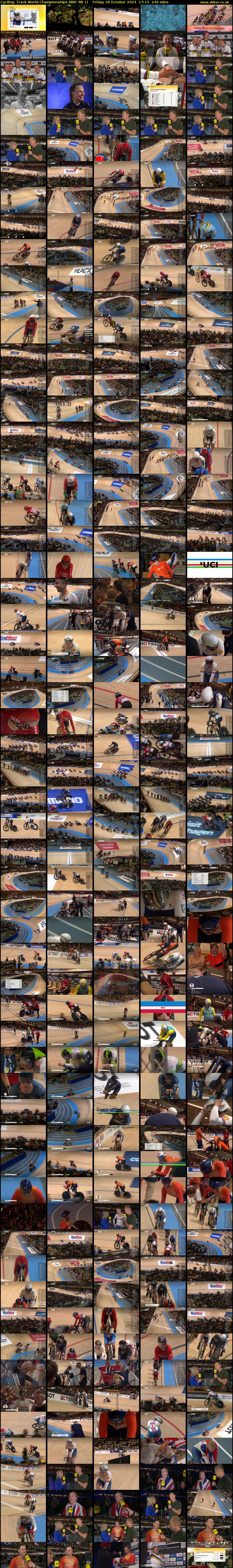 Cycling: Track World Championships (BBC RB 1) Friday 18 October 2024 17:15 - 21:15