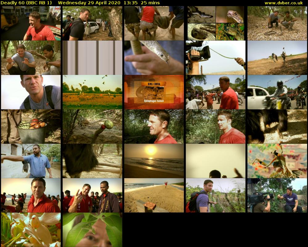Deadly 60 (BBC RB 1) Wednesday 29 April 2020 13:35 - 14:00
