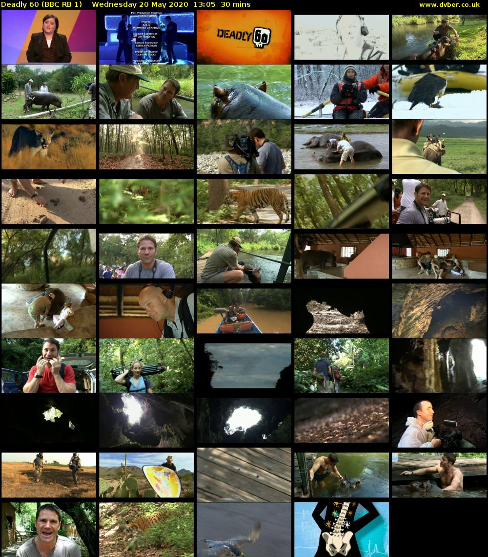 Deadly 60 (BBC RB 1) Wednesday 20 May 2020 13:05 - 13:35
