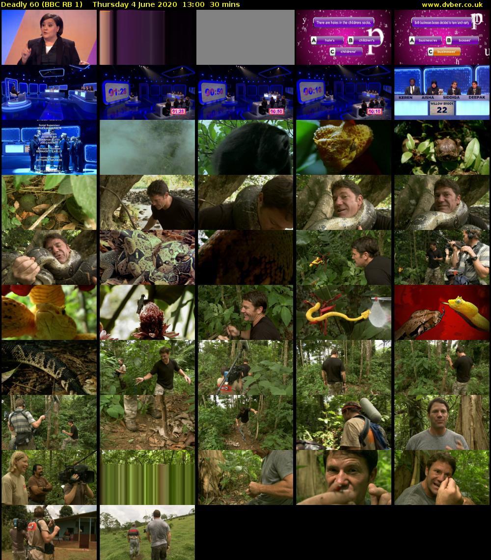 Deadly 60 (BBC RB 1) Thursday 4 June 2020 13:00 - 13:30