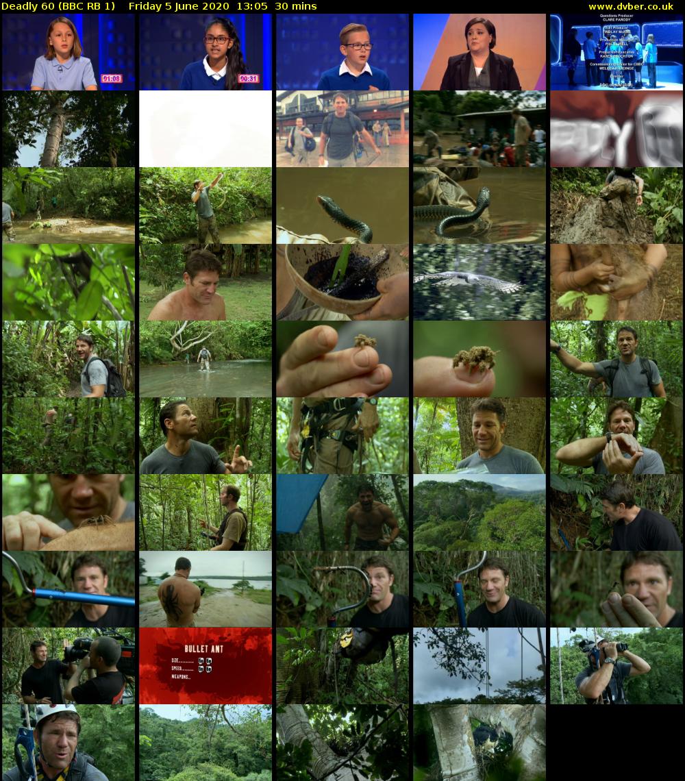 Deadly 60 (BBC RB 1) Friday 5 June 2020 13:05 - 13:35