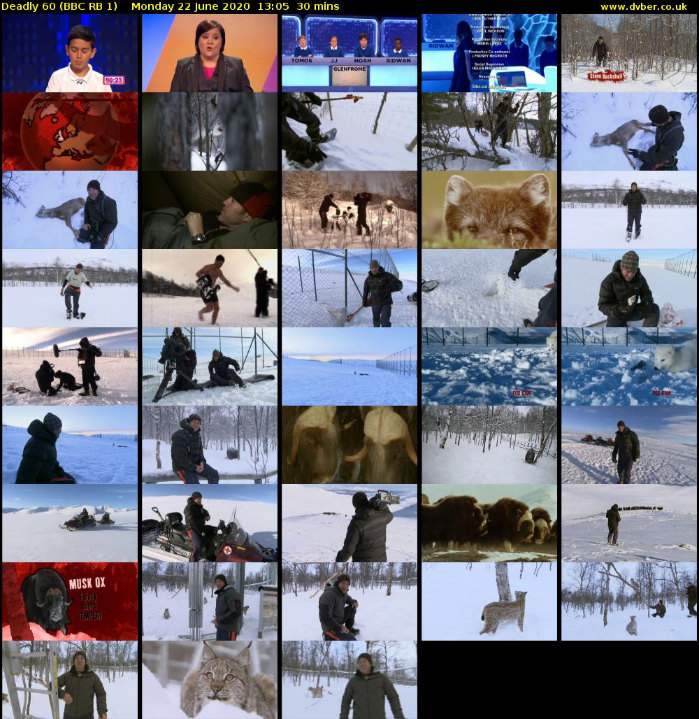 Deadly 60 (BBC RB 1) Monday 22 June 2020 13:05 - 13:35