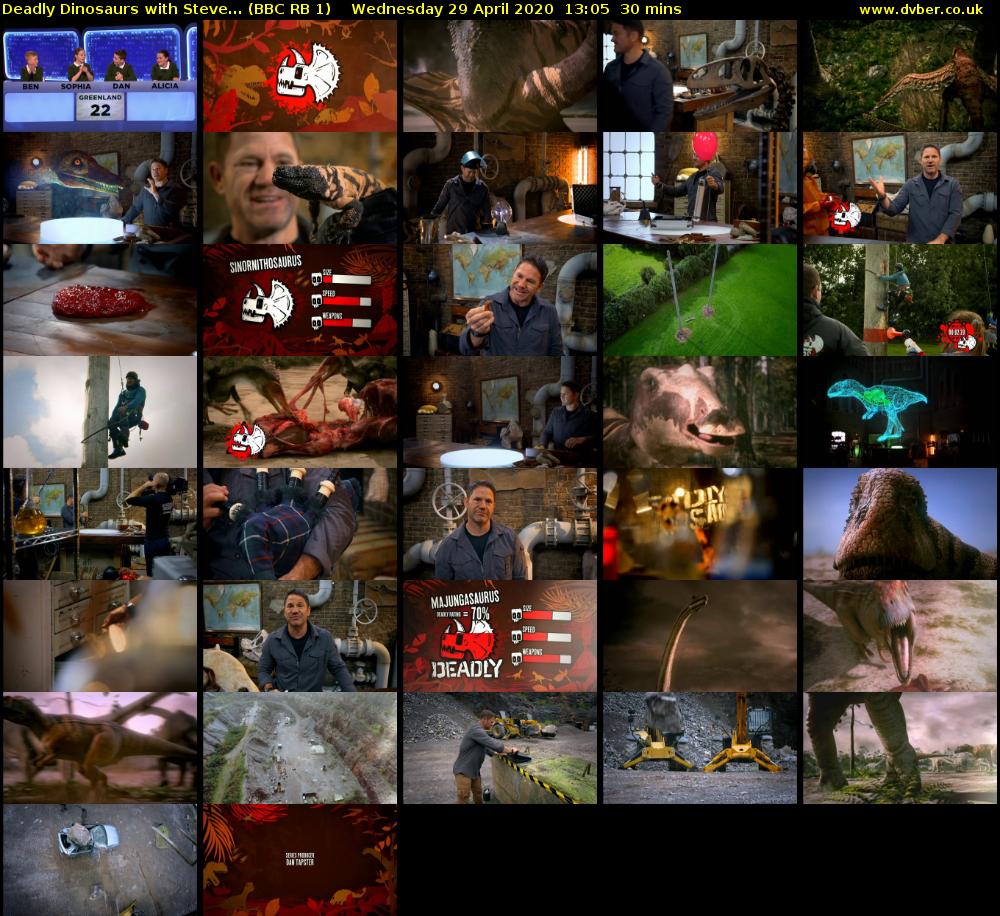Deadly Dinosaurs with Steve... (BBC RB 1) Wednesday 29 April 2020 13:05 - 13:35