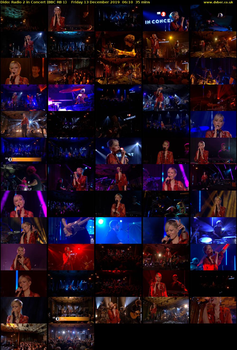 Dido: Radio 2 in Concert (BBC RB 1) Friday 13 December 2019 06:10 - 06:45