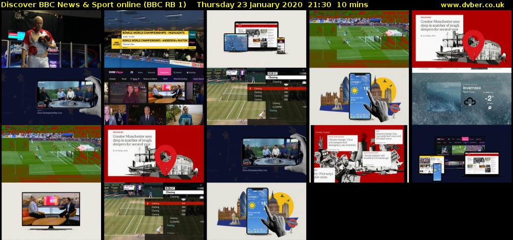 Discover BBC News & Sport online (BBC RB 1) Thursday 23 January 2020 21:30 - 21:40