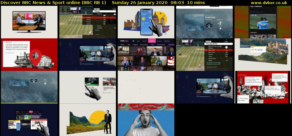 Discover BBC News & Sport online (BBC RB 1) Sunday 26 January 2020 08:03 - 08:13