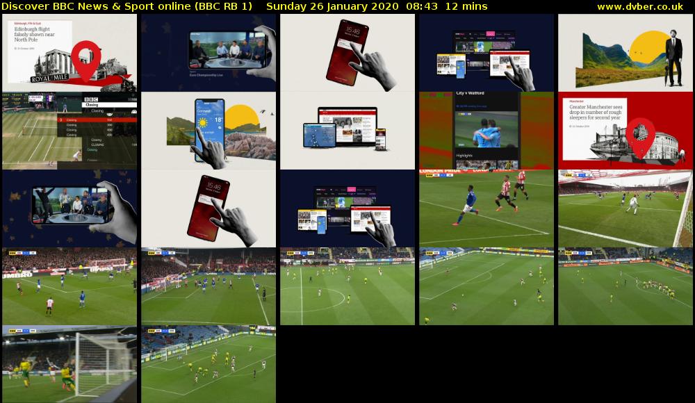 Discover BBC News & Sport online (BBC RB 1) Sunday 26 January 2020 08:43 - 08:55