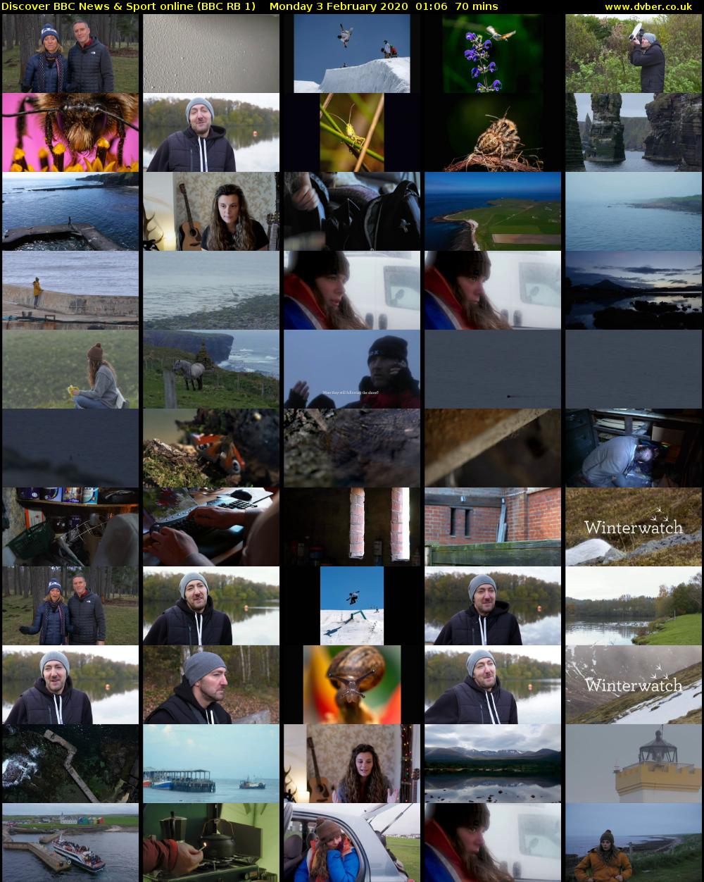 Discover BBC News & Sport online (BBC RB 1) Monday 3 February 2020 01:06 - 02:16