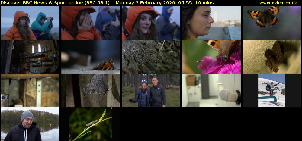 Discover BBC News & Sport online (BBC RB 1) Monday 3 February 2020 05:55 - 06:05