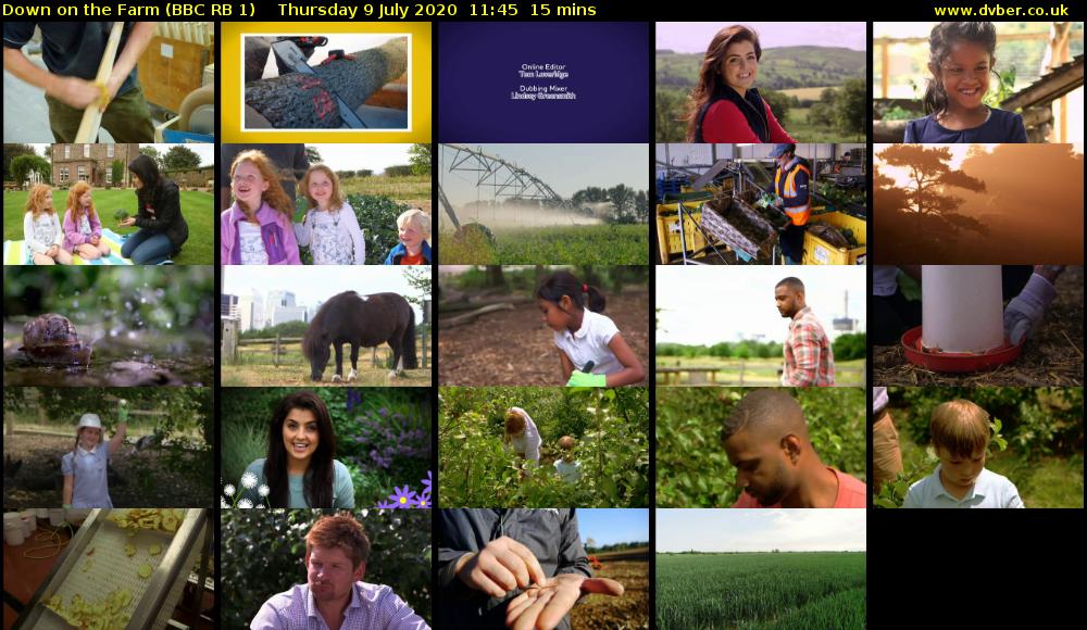 Down on the Farm (BBC RB 1) Thursday 9 July 2020 11:45 - 12:00