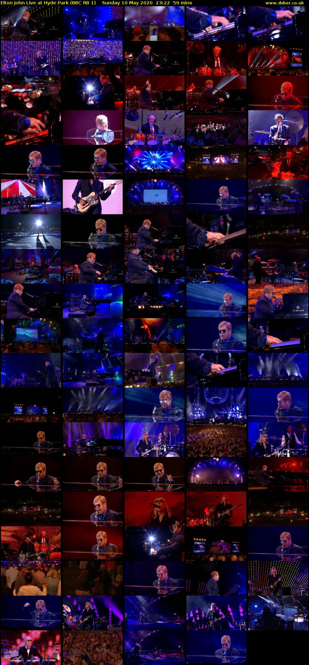 Elton John Live at Hyde Park (BBC RB 1) Sunday 10 May 2020 23:22 - 00:21