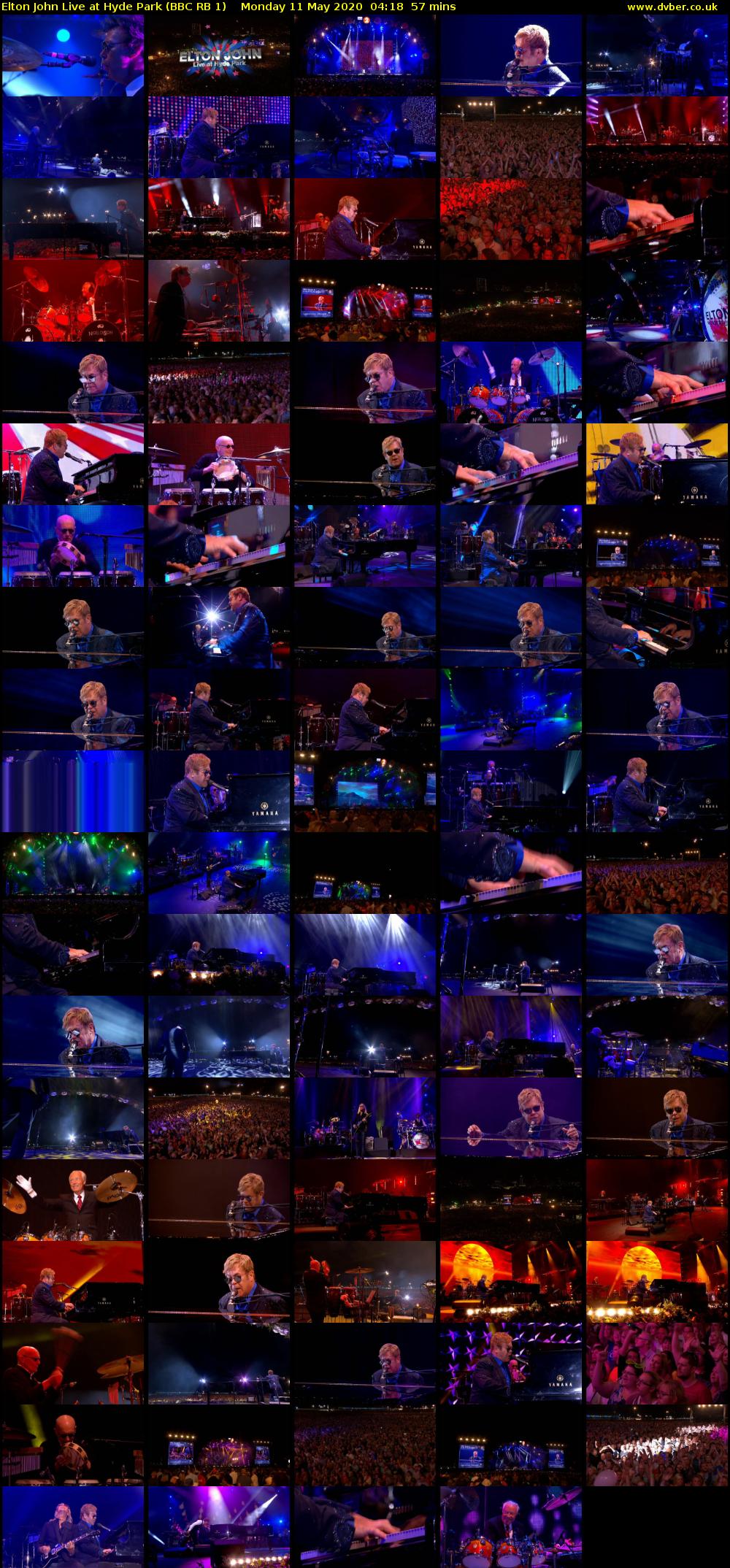 Elton John Live at Hyde Park (BBC RB 1) Monday 11 May 2020 04:18 - 05:15