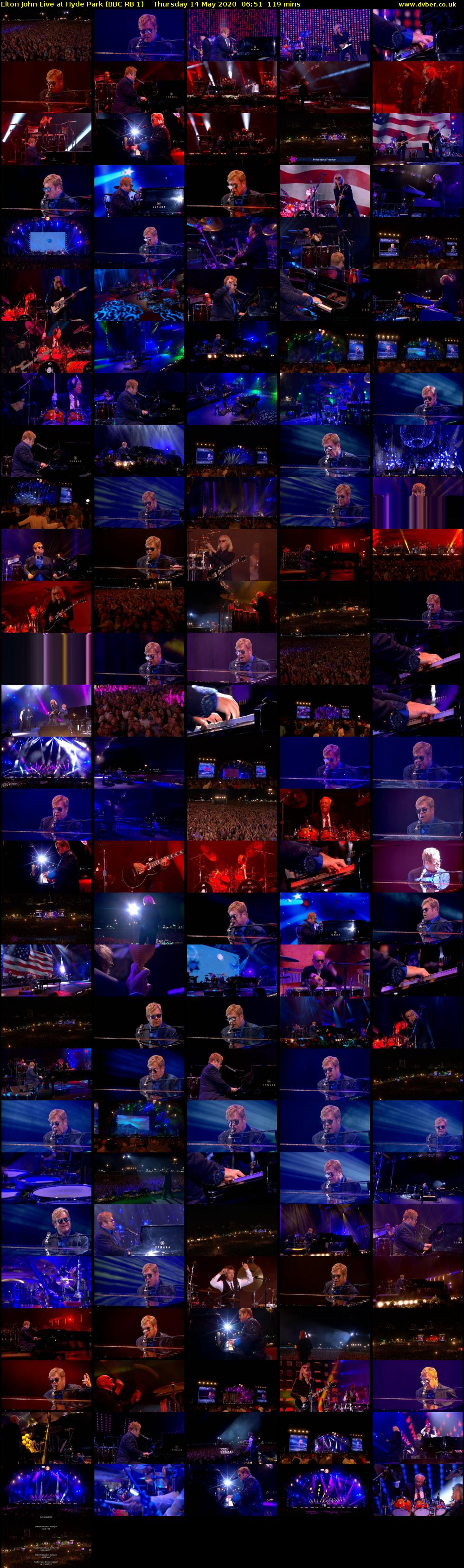 Elton John Live at Hyde Park (BBC RB 1) Thursday 14 May 2020 06:51 - 08:50