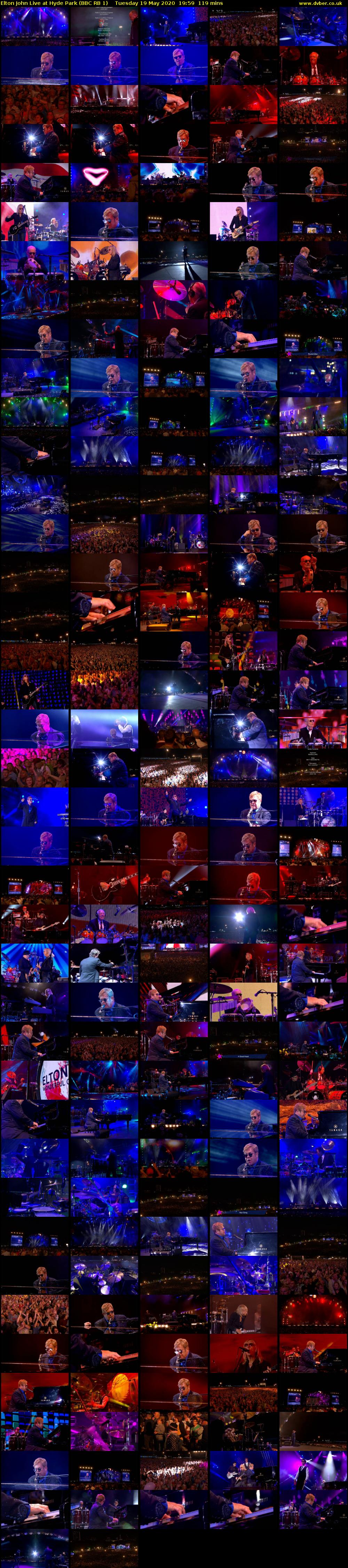 Elton John Live at Hyde Park (BBC RB 1) Tuesday 19 May 2020 19:59 - 21:58