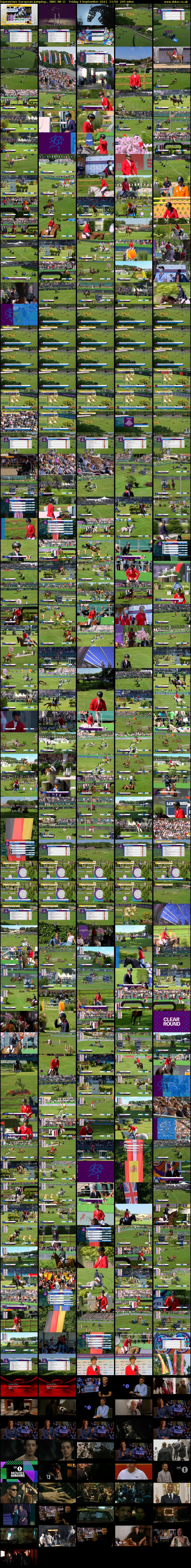 Equestrian: European Jumping... (BBC RB 1) Friday 3 September 2021 11:50 - 15:15
