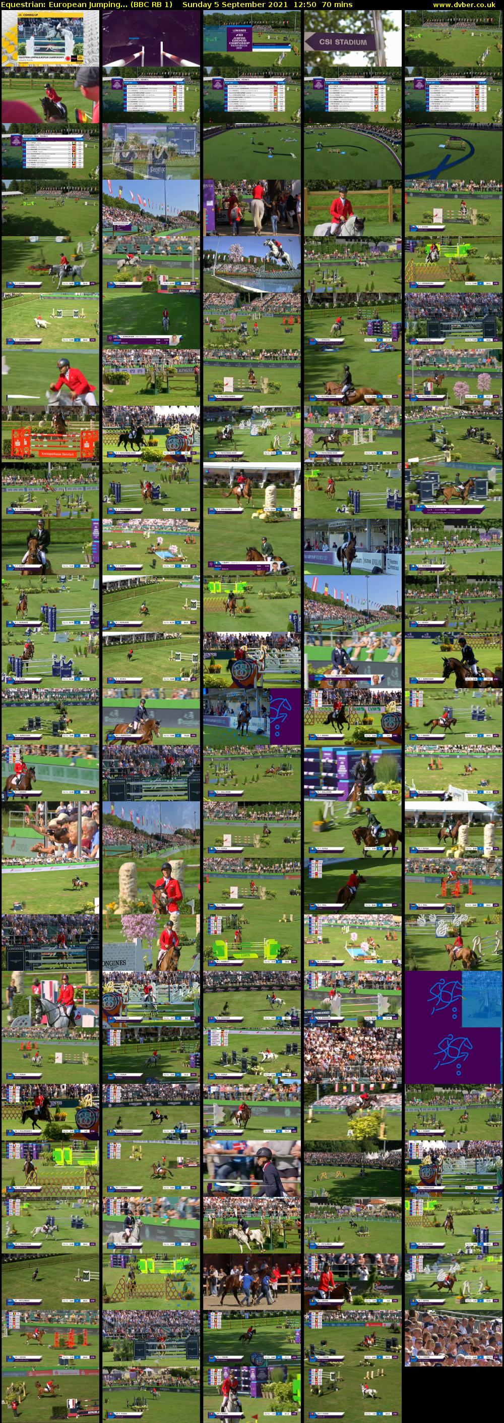 Equestrian: European Jumping... (BBC RB 1) Sunday 5 September 2021 12:50 - 14:00