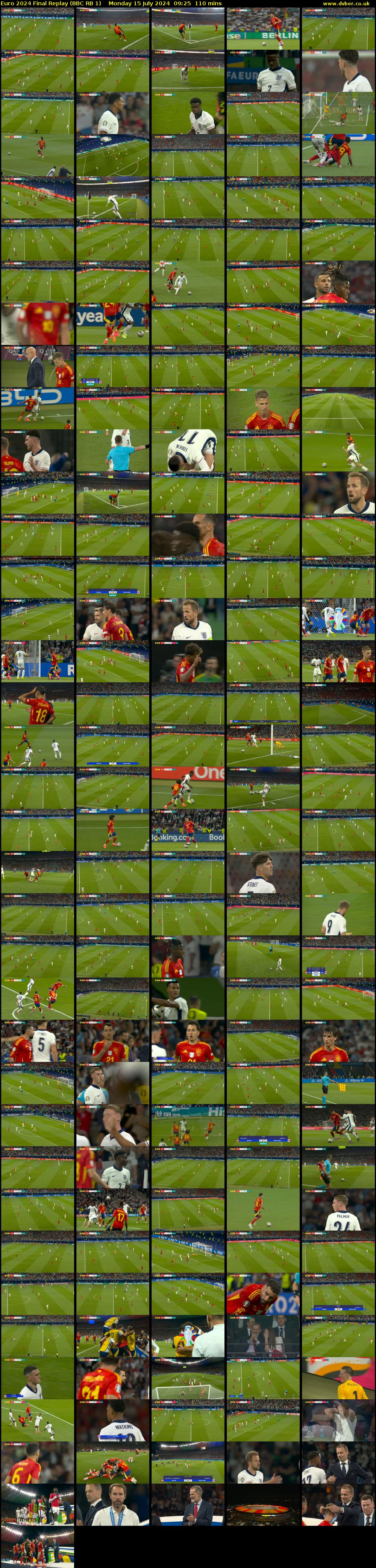 Euro 2024 Final Replay (BBC RB 1) Monday 15 July 2024 09:25 - 11:15
