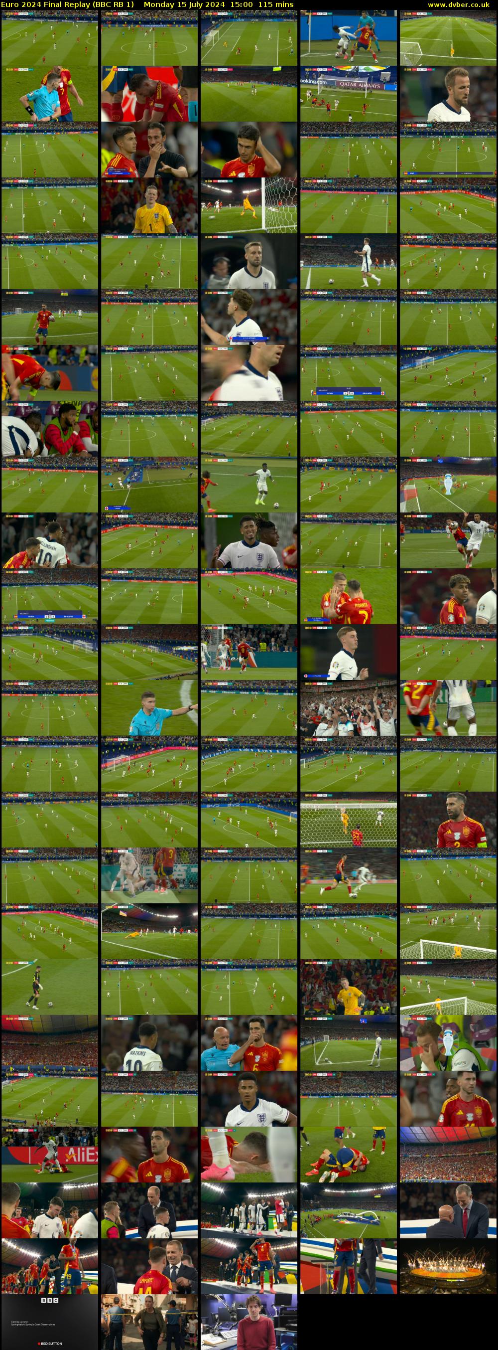 Euro 2024 Final Replay (BBC RB 1) Monday 15 July 2024 15:00 - 16:55
