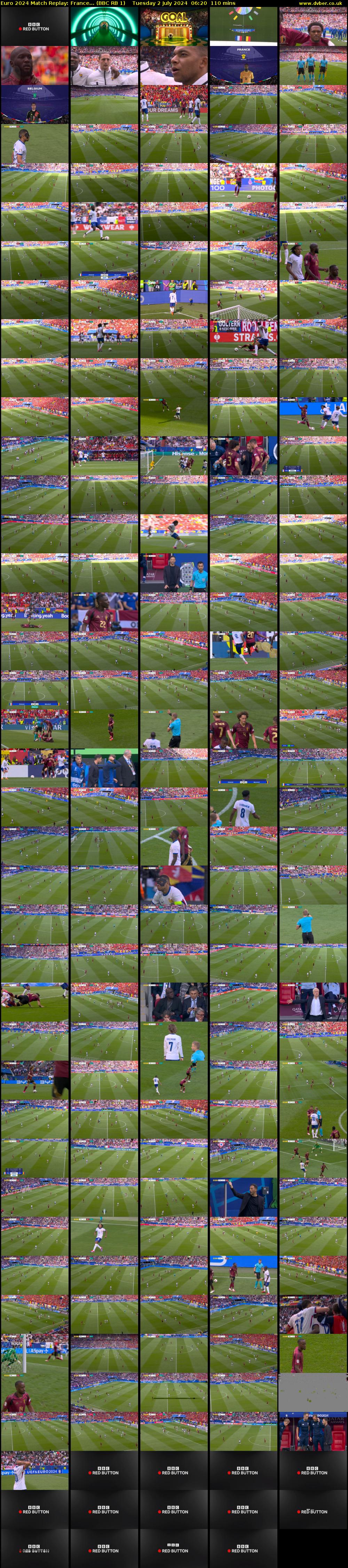 Euro 2024 Match Replay: France... (BBC RB 1) Tuesday 2 July 2024 06:20 - 08:10