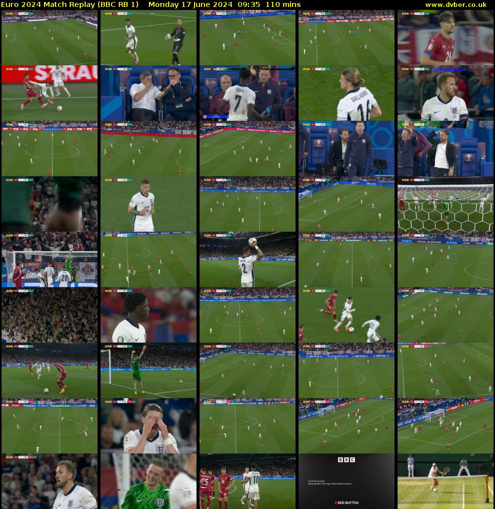 Euro 2024 Match Replay (BBC RB 1) Monday 17 June 2024 09:35 - 11:25