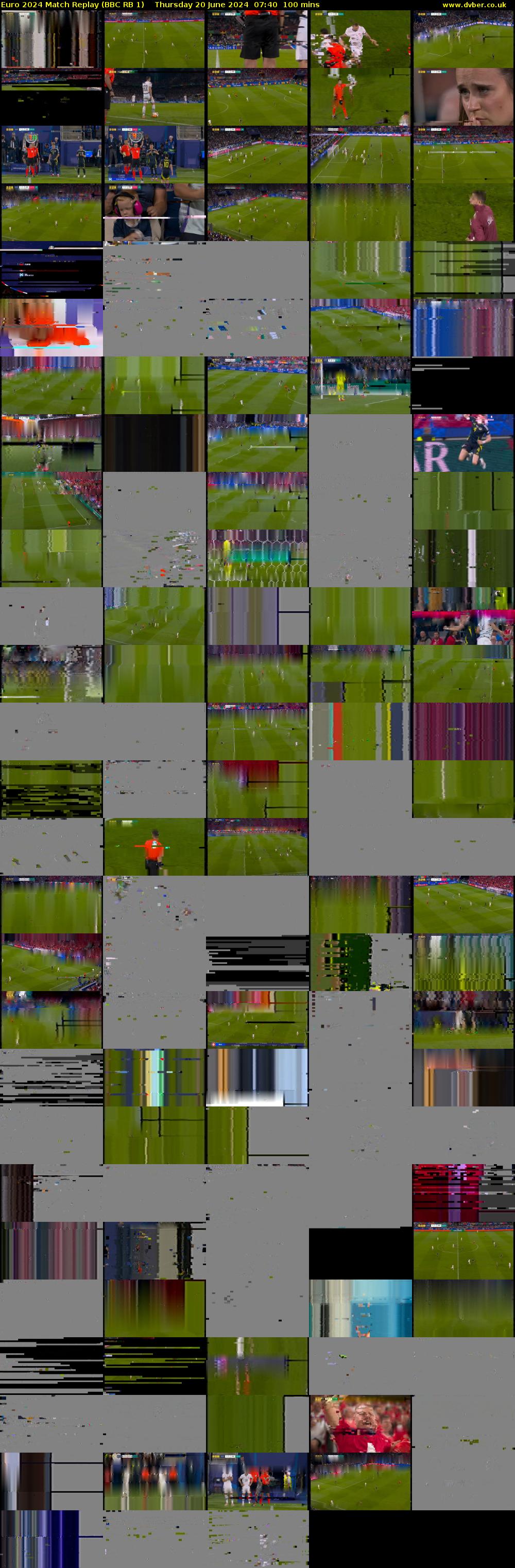 Euro 2024 Match Replay (BBC RB 1) Thursday 20 June 2024 07:40 - 09:20
