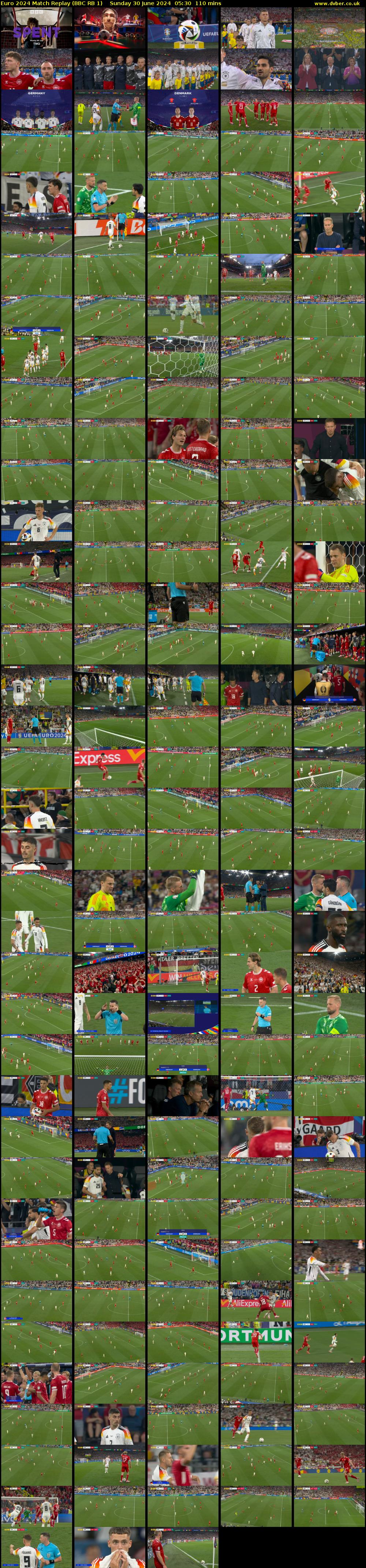 Euro 2024 Match Replay (BBC RB 1) Sunday 30 June 2024 05:30 - 07:20
