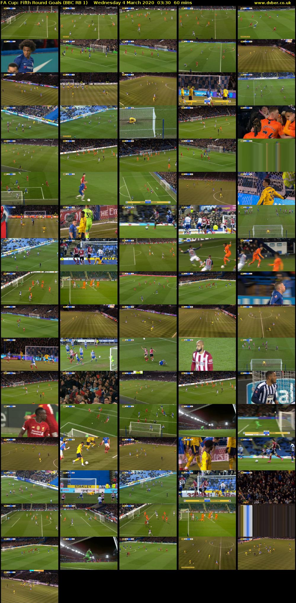 FA Cup: Fifth Round Goals (BBC RB 1) Wednesday 4 March 2020 03:30 - 04:30