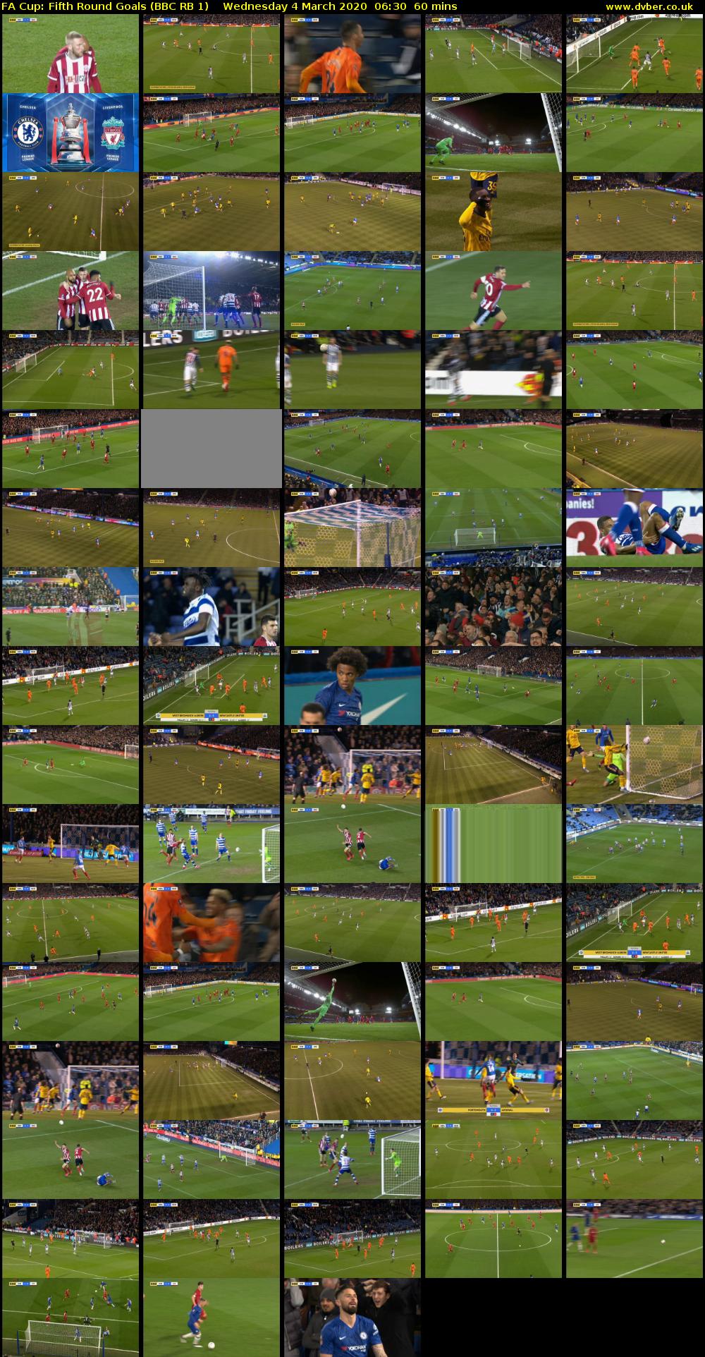 FA Cup: Fifth Round Goals (BBC RB 1) Wednesday 4 March 2020 06:30 - 07:30
