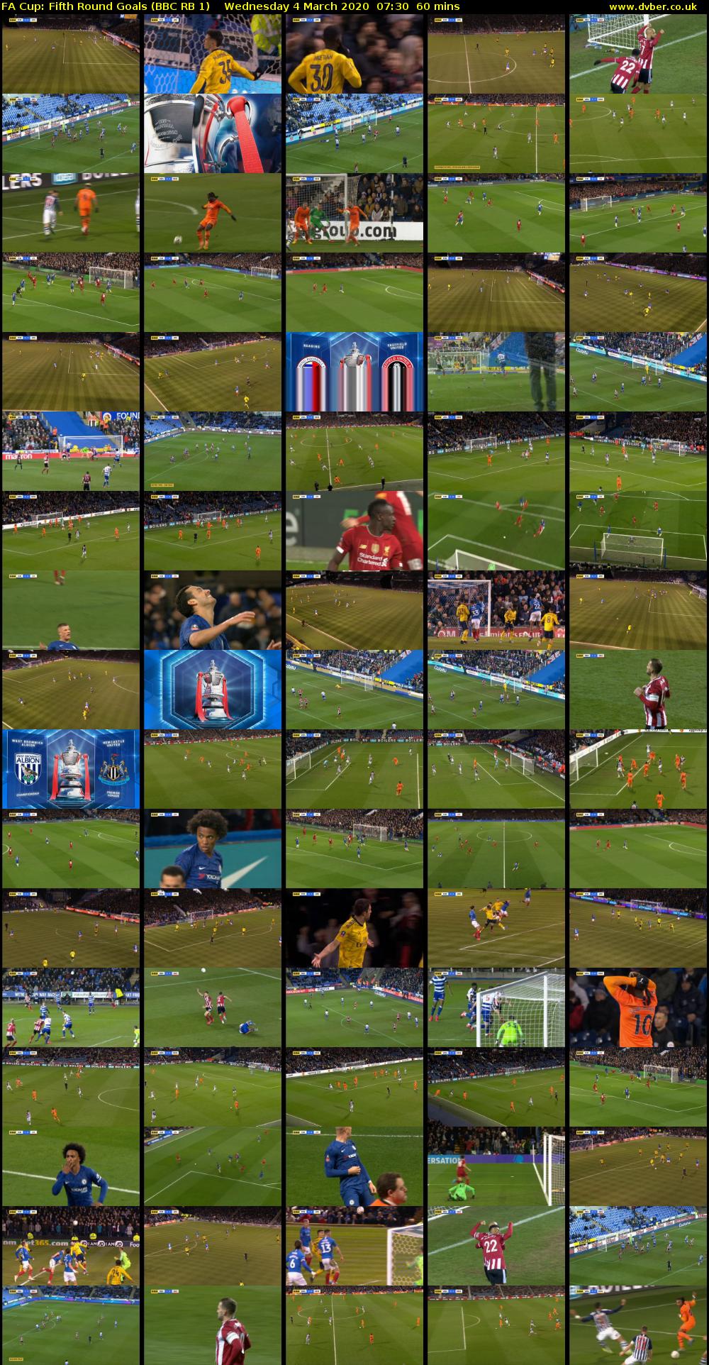 FA Cup: Fifth Round Goals (BBC RB 1) Wednesday 4 March 2020 07:30 - 08:30