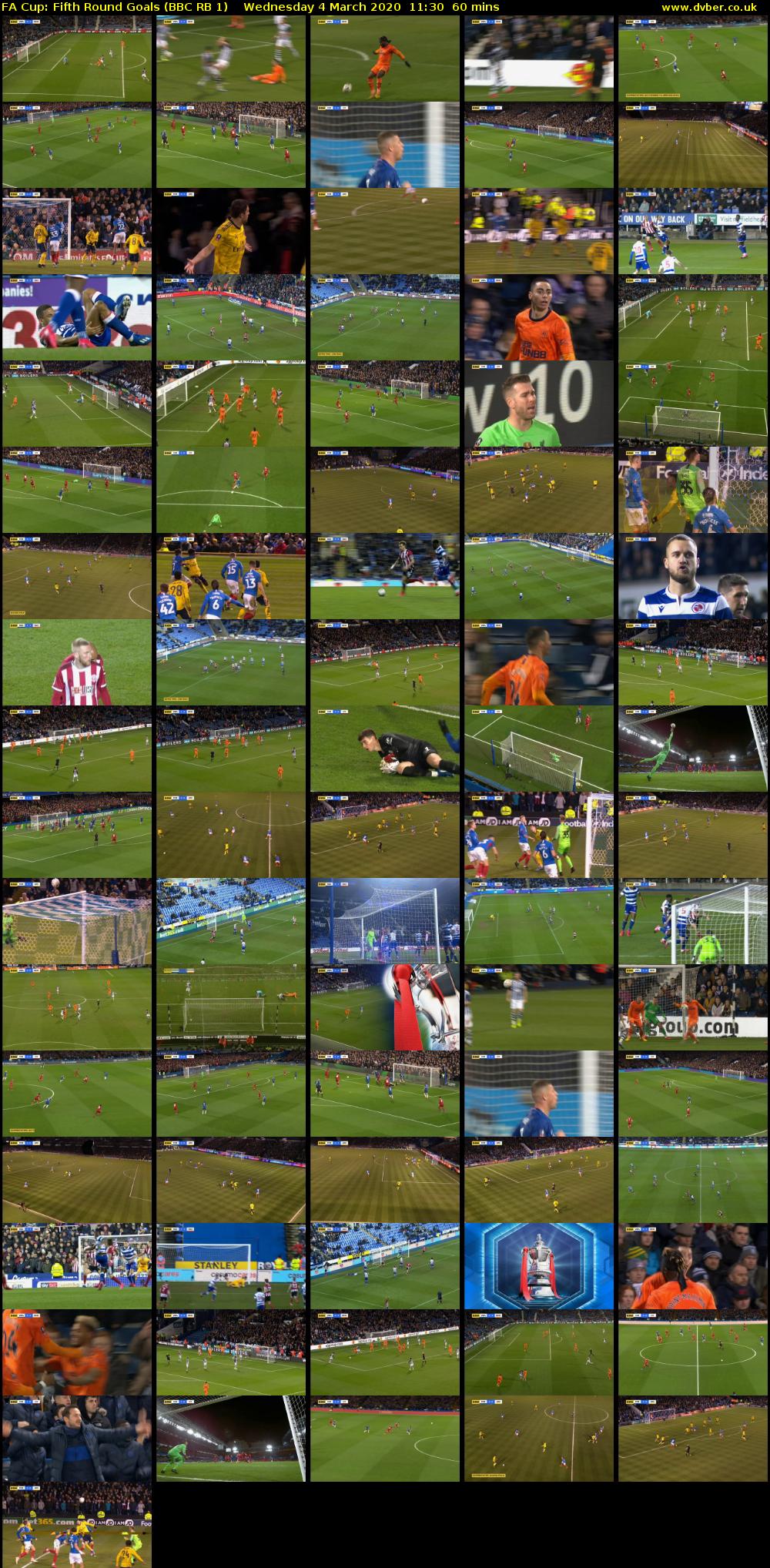 FA Cup: Fifth Round Goals (BBC RB 1) Wednesday 4 March 2020 11:30 - 12:30