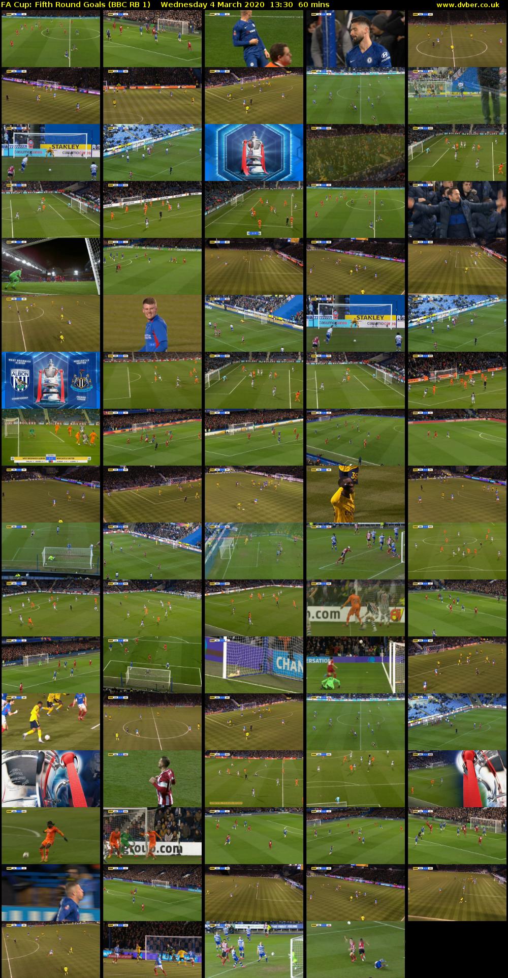 FA Cup: Fifth Round Goals (BBC RB 1) Wednesday 4 March 2020 13:30 - 14:30
