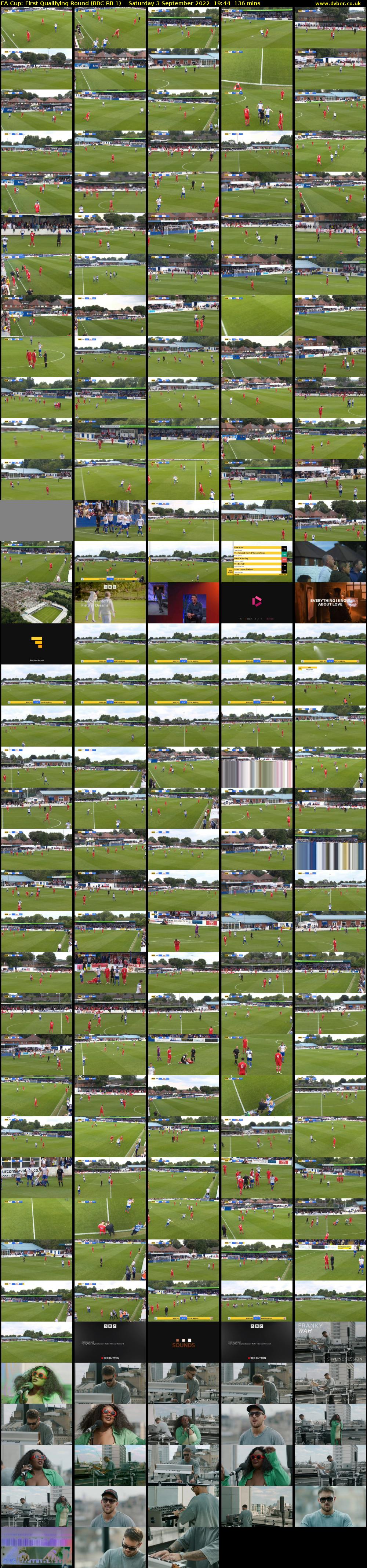 FA Cup: First Qualifying Round (BBC RB 1) Saturday 3 September 2022 19:44 - 22:00