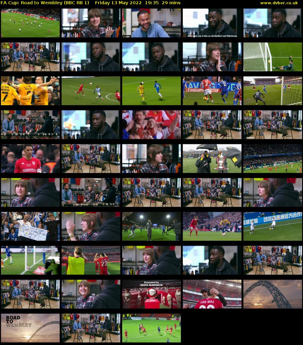 FA Cup: Road to Wembley (BBC RB 1) Friday 13 May 2022 19:35 - 20:04