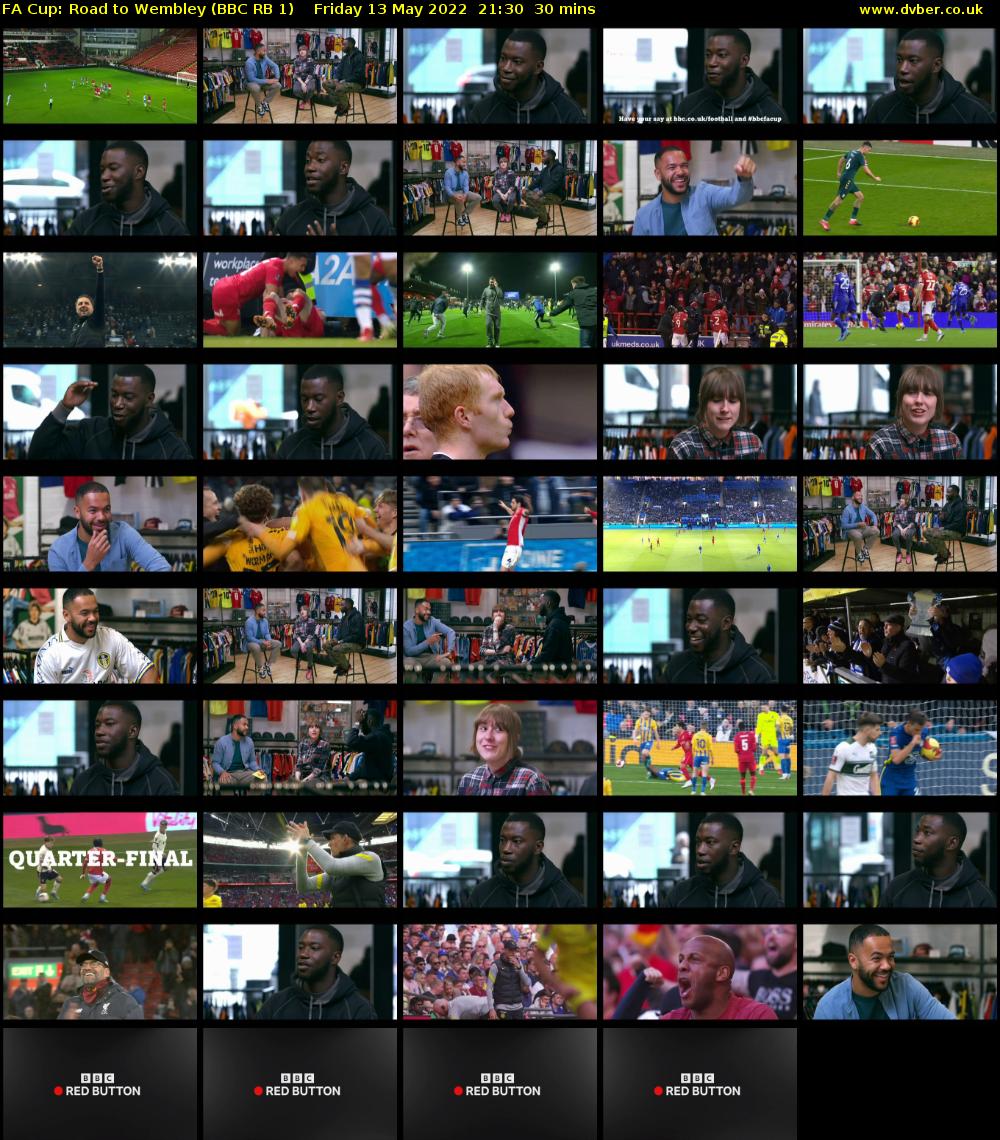 FA Cup: Road to Wembley (BBC RB 1) Friday 13 May 2022 21:30 - 22:00