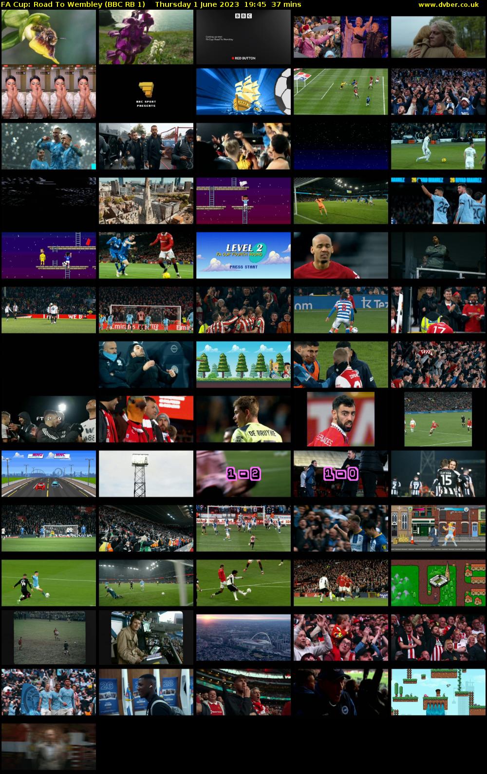 FA Cup: Road to Wembley (BBC RB 1) Thursday 1 June 2023 19:45 - 20:22