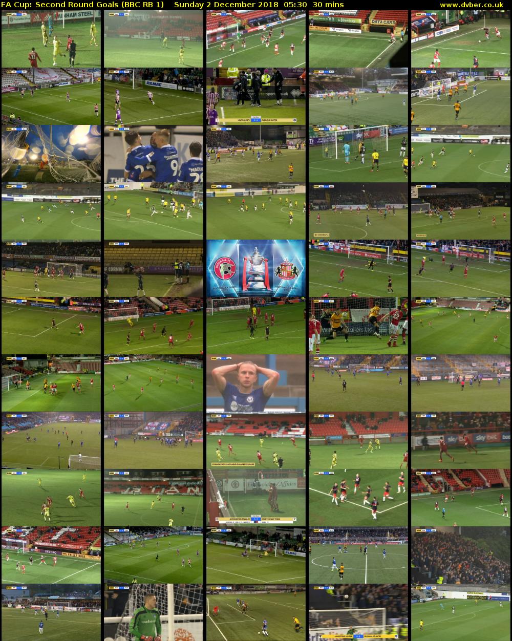 FA Cup: Second Round Goals (BBC RB 1) Sunday 2 December 2018 05:30 - 06:00