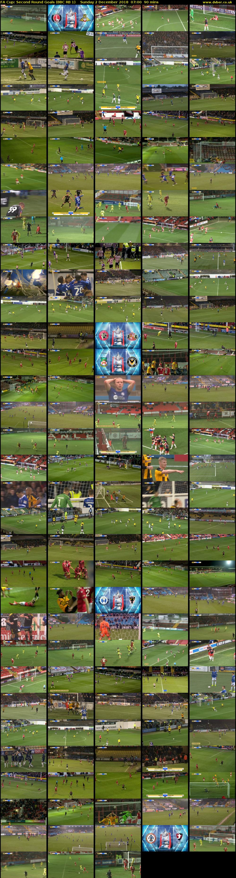 FA Cup: Second Round Goals (BBC RB 1) Sunday 2 December 2018 07:00 - 08:30