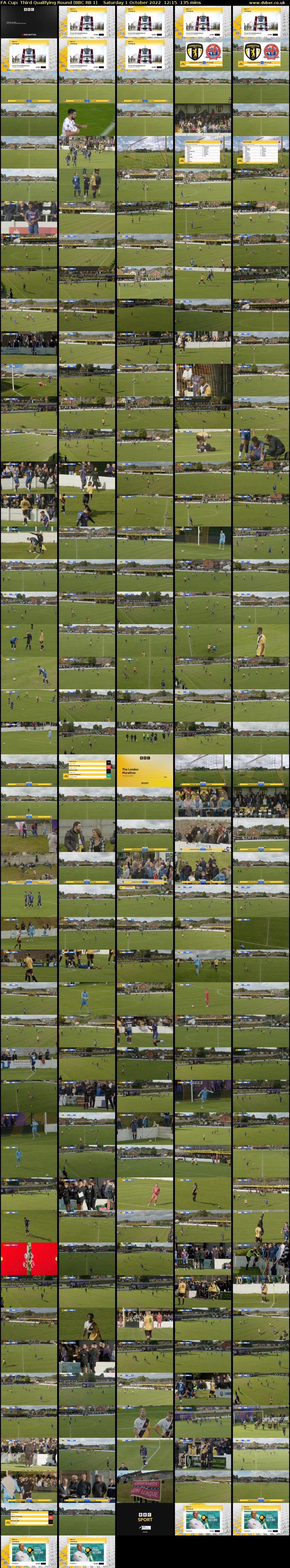 FA Cup: Third Qualifying Round (BBC RB 1) Saturday 1 October 2022 12:15 - 14:30