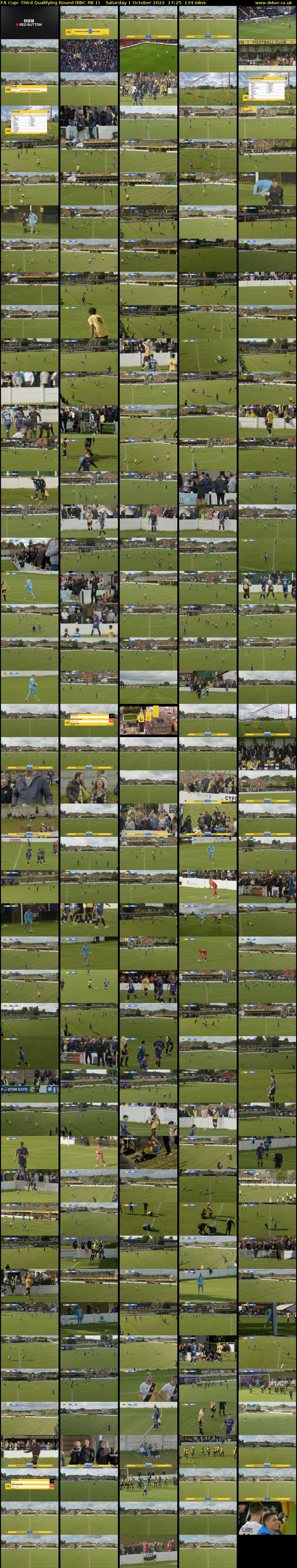 FA Cup: Third Qualifying Round (BBC RB 1) Saturday 1 October 2022 17:25 - 19:39