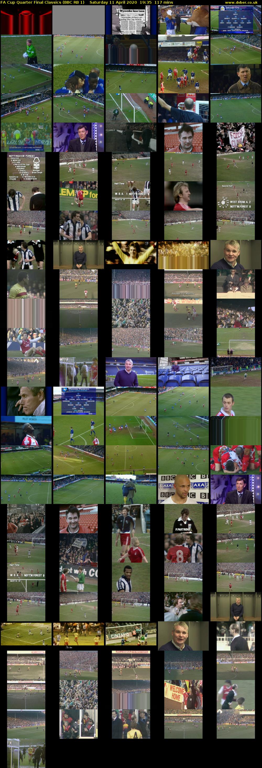 FA Cup Quarter Final Classics (BBC RB 1) Saturday 11 April 2020 19:35 - 21:32